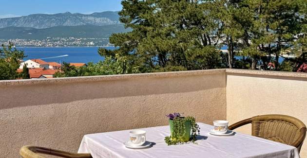 Apartman Dragica A2 – pogled more i balkon
