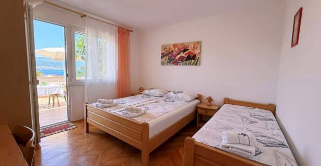 Apartman Dragica A2 – pogled more i balkon