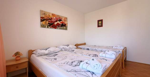 Apartman Dragica A2 – pogled more i balkon